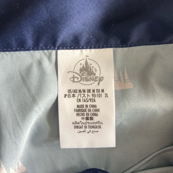 Disney World 50th Anniversary Women’s Satin Pajamas Set Sz M Castle Sleepwear - Picture 10 of 11